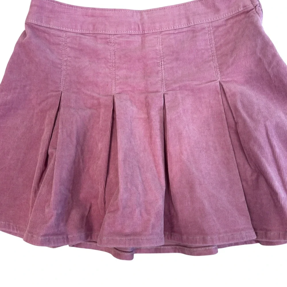 GAP Kids Girl's Pink Corduroy Pleated Skirt Feminine Cozy‎ Cottage NWOT Size XXL